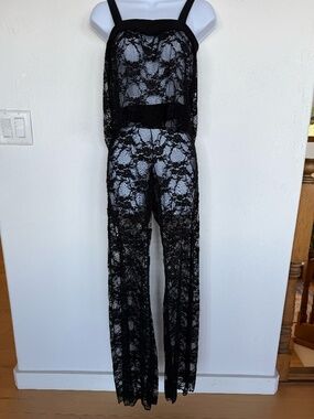 Taopan Black Lace Maternity Pants Tank Top Boho Set Photo Prop Detash